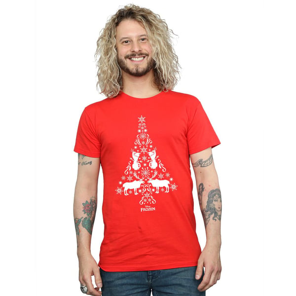 Disney Mens Frozen Christmas Tree T-Shirt