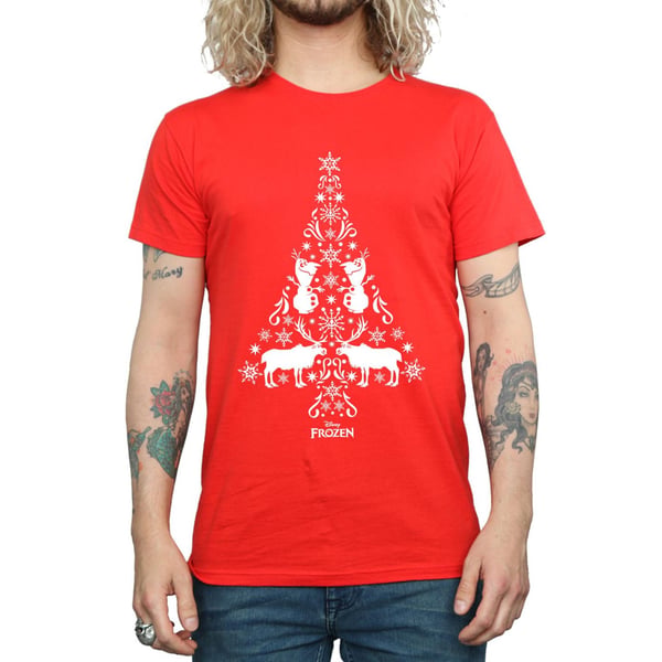 Disney Mens Frozen Christmas Tree T-Shirt