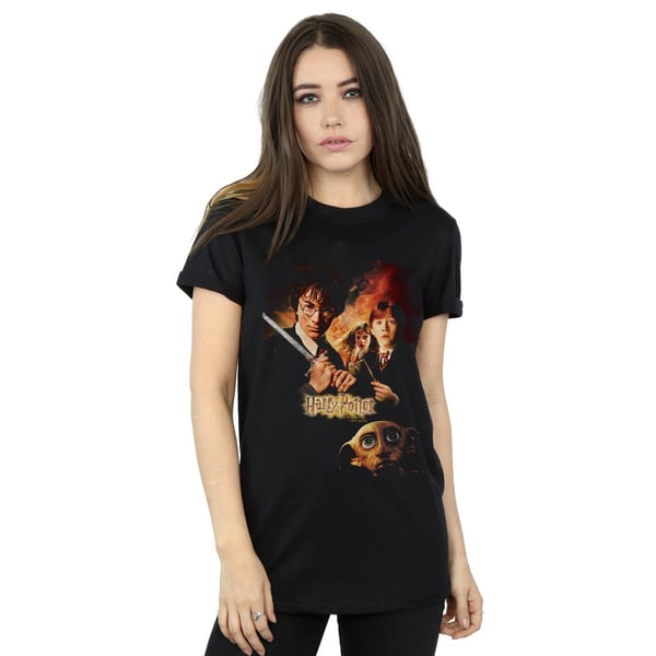Harry Potter Womens/Ladies Chamber Of Secrets Poster Cotton Boyfriend T-Shirt