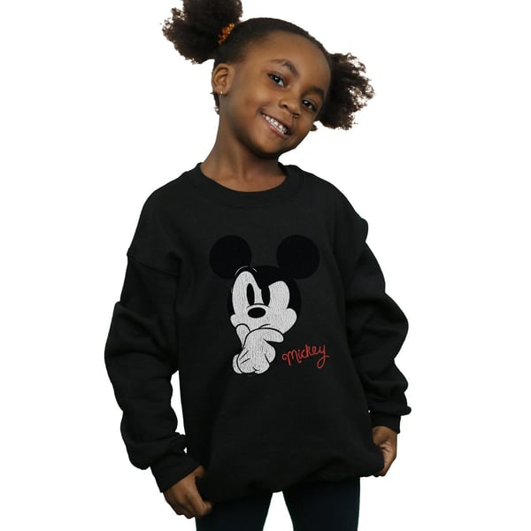 Disney Girls Mickey Mouse Distressed Ponder Sweatshirt