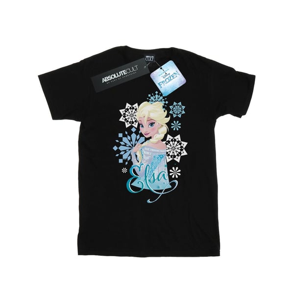 Disney Mens Frozen Elsa Snowflakes T-Shirt