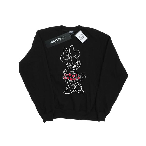 Disney Girls Minnie Mouse Outline Polka Dot Sweatshirt