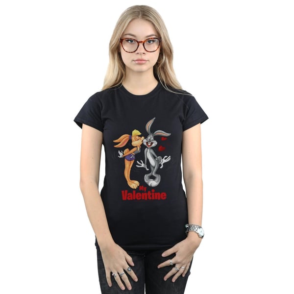 Looney Tunes Womens/Ladies Bugs Bunny And Lola Valentine´s Day Cotton T-Shirt
