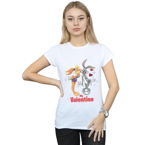 Looney Tunes Womens/Ladies Bugs Bunny And Lola Valentine´s Day Cotton T-Shirt