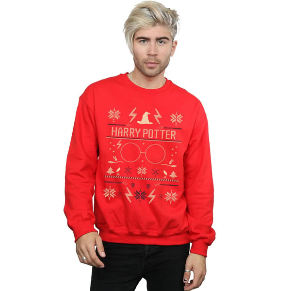 Harry Potter Mens Christmas Pattern Sweatshirt