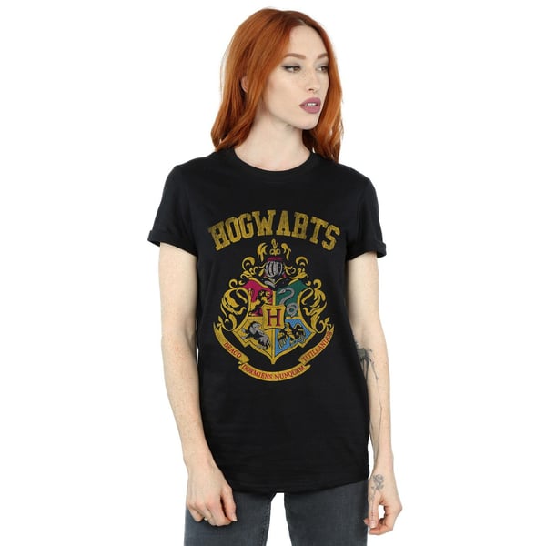 Harry Potter Womens/Ladies Hogwarts Varsity Cotton Boyfriend T-Shirt