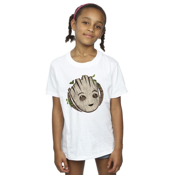 Marvel Girls I Am Groot Wooden Head Cotton T-Shirt