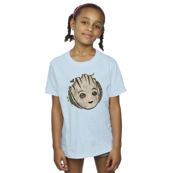 Marvel Girls I Am Groot Wooden Head Cotton T-Shirt