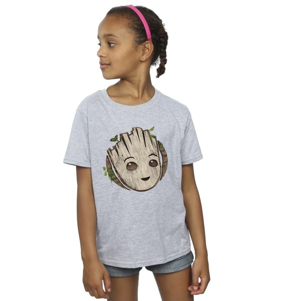 Marvel Girls I Am Groot Wooden Head Cotton T-Shirt