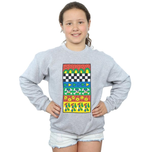 Disney Girls Donald Duck Vintage Pattern Sweatshirt