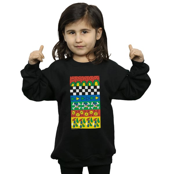 Disney Girls Donald Duck Vintage Pattern Sweatshirt
