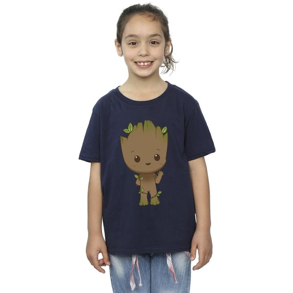 Marvel Girls I Am Groot Chibi Wave Pose Cotton T-Shirt