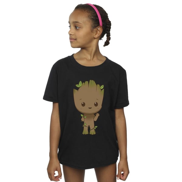 Marvel Girls I Am Groot Chibi Wave Pose Cotton T-Shirt