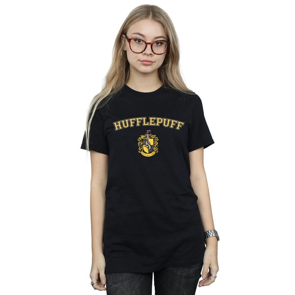 Harry Potter Womens/Ladies Hufflepuff Crest Cotton Boyfriend T-Shirt