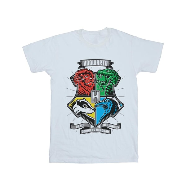 Harry Potter Womens/Ladies Hogwarts Toon Crest Cotton Boyfriend T-Shirt