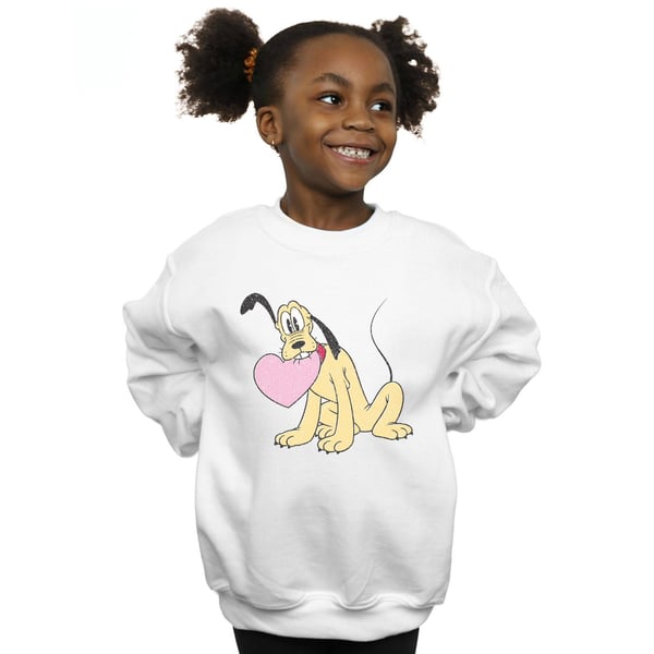Disney Girls Pluto Love Heart Sweatshirt