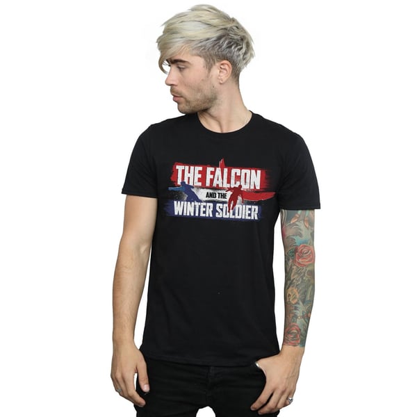 Marvel Mens The Falcon And The Winter Soldier Action Logo T-Shirt