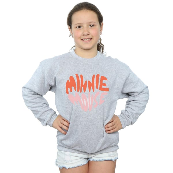 Disney Girls Minnie Mouse Heart Shaped Sweatshirt