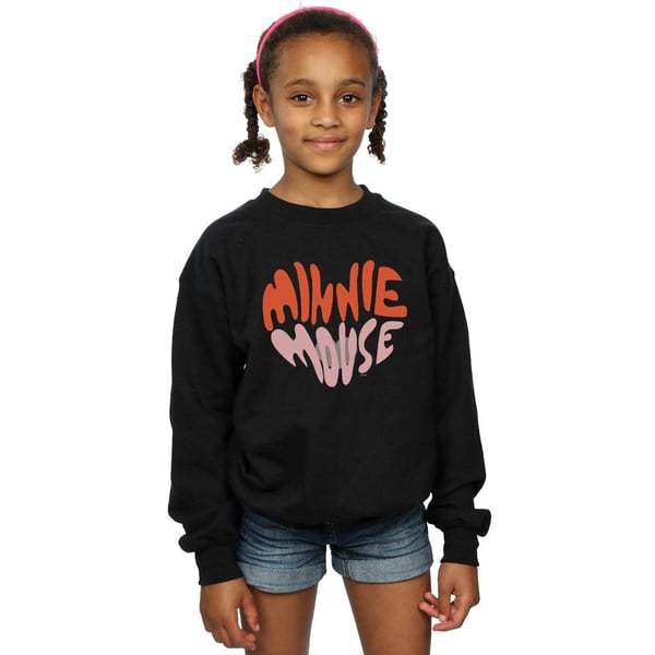 Disney Girls Minnie Mouse Heart Shaped Sweatshirt