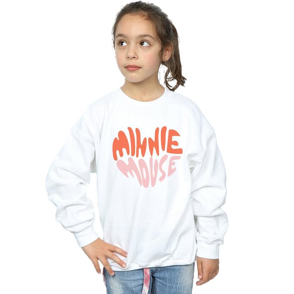 Disney Girls Minnie Mouse Heart Shaped Sweatshirt