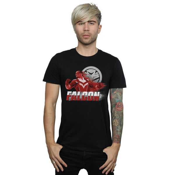 Marvel Mens The Falcon And The Winter Soldier Falcon Red Fury T-Shirt