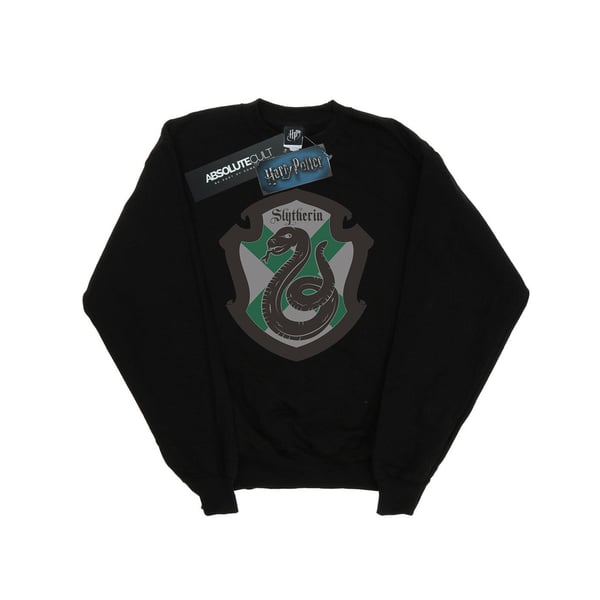 Harry Potter Mens Slytherin Crest Flat Sweatshirt