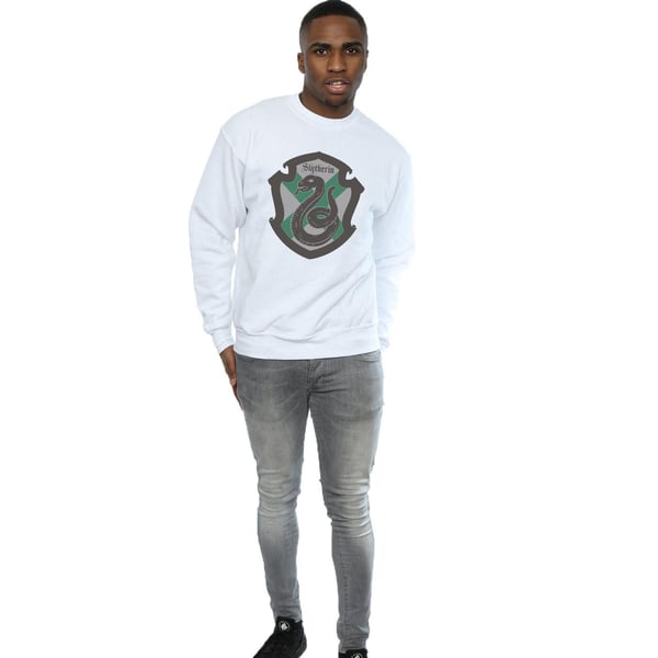 Harry Potter Mens Slytherin Crest Flat Sweatshirt