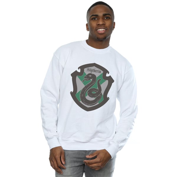 Harry Potter Mens Slytherin Crest Flat Sweatshirt