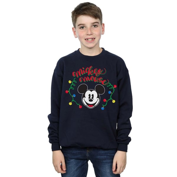 Disney Boys Mickey Mouse Christmas Light Bulbs Sweatshirt
