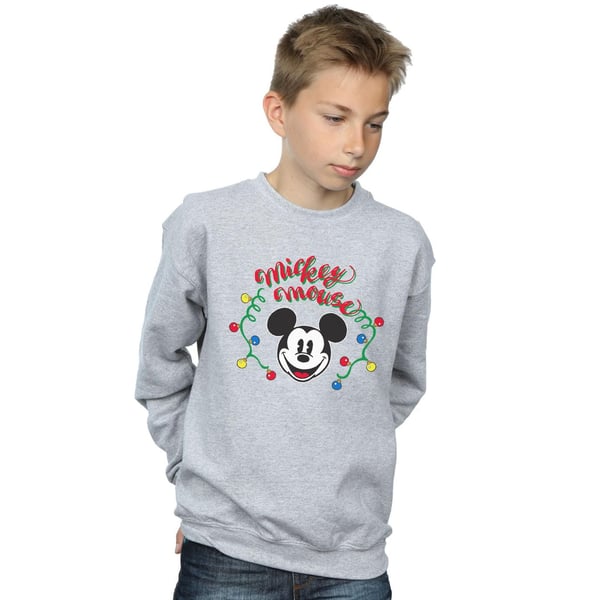 Disney Boys Mickey Mouse Christmas Light Bulbs Sweatshirt