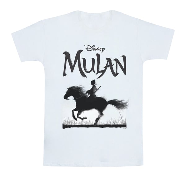 Disney Girls Mulan Movie Mono Horse Cotton T-Shirt