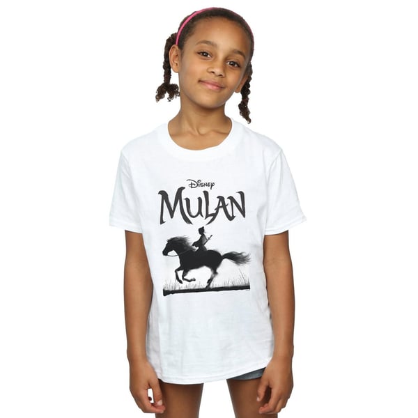 Disney Girls Mulan Movie Mono Horse Cotton T-Shirt