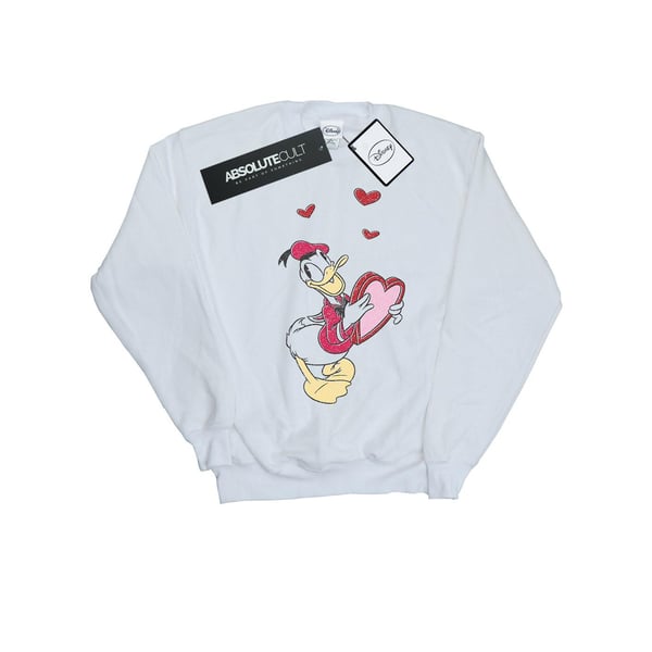 Disney Womens/Ladies Donald Duck Love Heart Sweatshirt