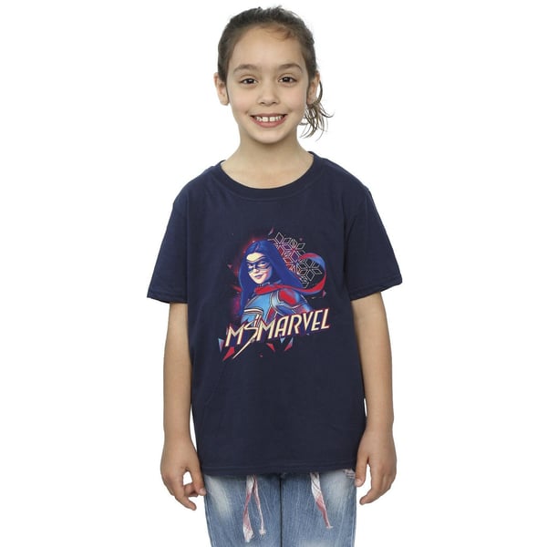Marvel Girls Ms Marvel Face Fade Cotton T-Shirt