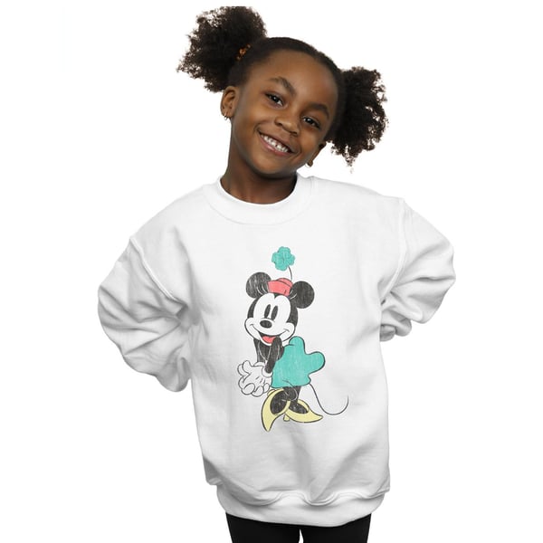 Disney Girls Minnie Mouse Shamrock Hat Sweatshirt