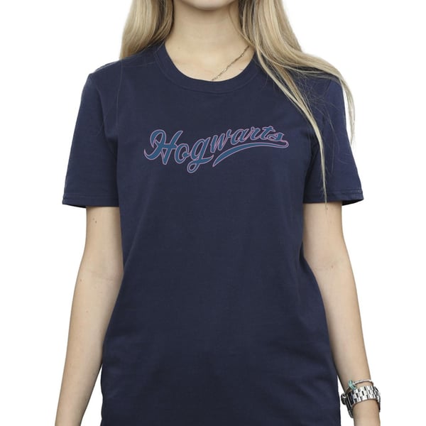 Harry Potter Womens/Ladies Hogwarts Writing Cotton Boyfriend T-Shirt