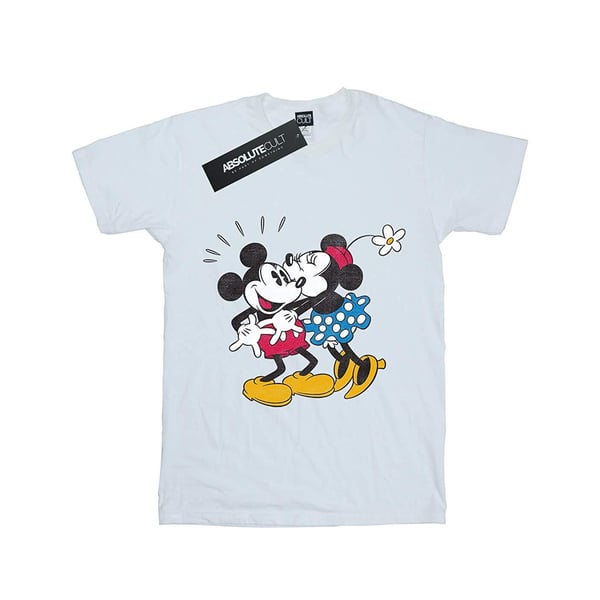 Disney Girls Mickey Mouse Mickey And Minnie Kiss Cotton T-Shirt