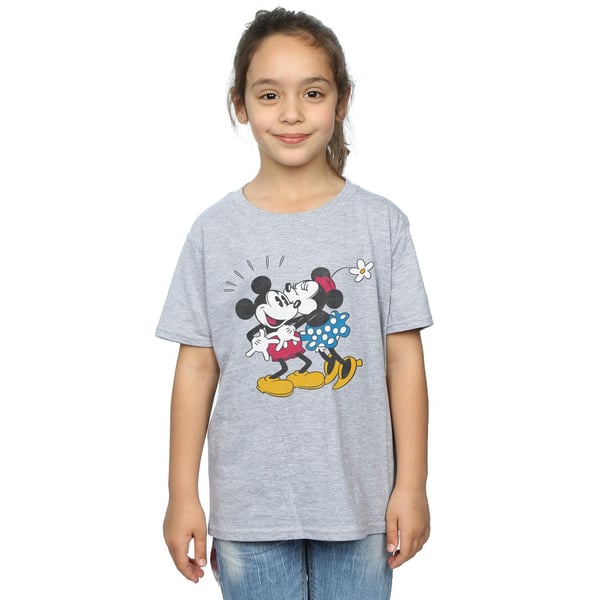 Disney Girls Mickey Mouse Mickey And Minnie Kiss Cotton T-Shirt