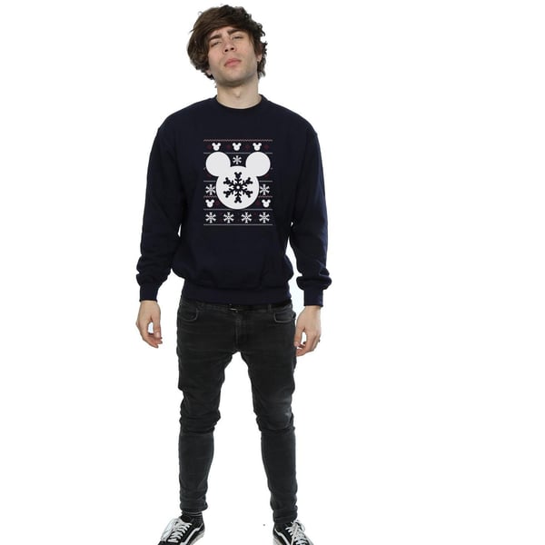 Disney Mens Mickey Mouse Christmas Silhouette Sweatshirt