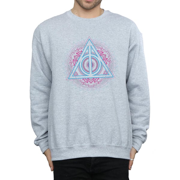 Harry Potter Mens Neon Deathly Hallows Sweatshirt