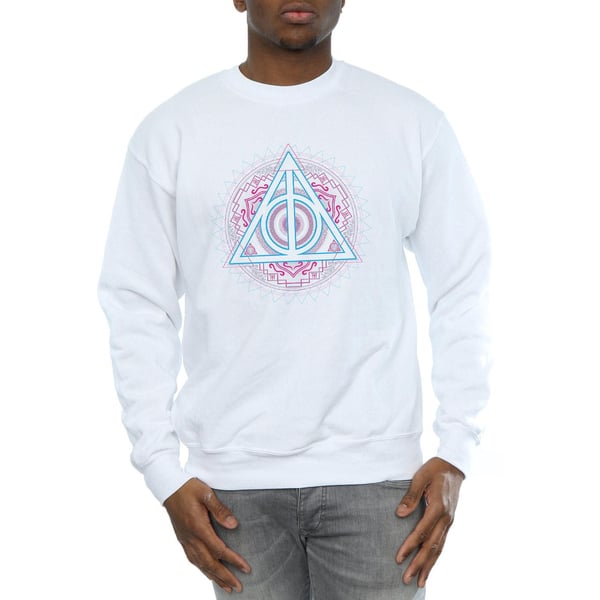 Harry Potter Mens Neon Deathly Hallows Sweatshirt