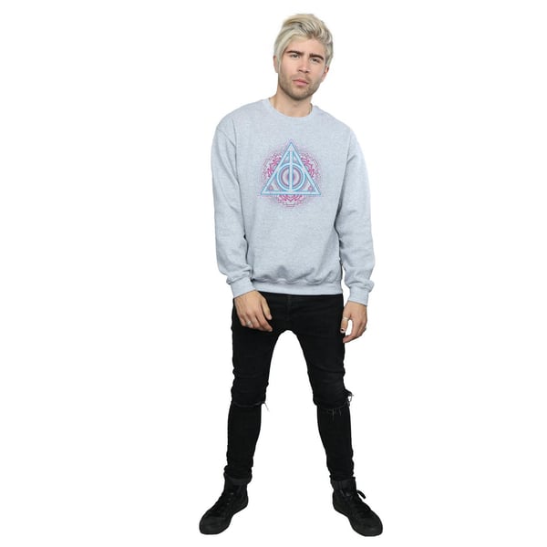 Harry Potter Mens Neon Deathly Hallows Sweatshirt