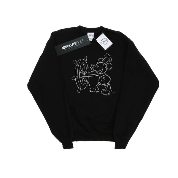 Disney Womens/Ladies Mickey Mouse Steamboat Sketch Sweatshirt