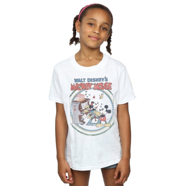 Disney Girls Mickey Mouse Piano Cotton T-Shirt