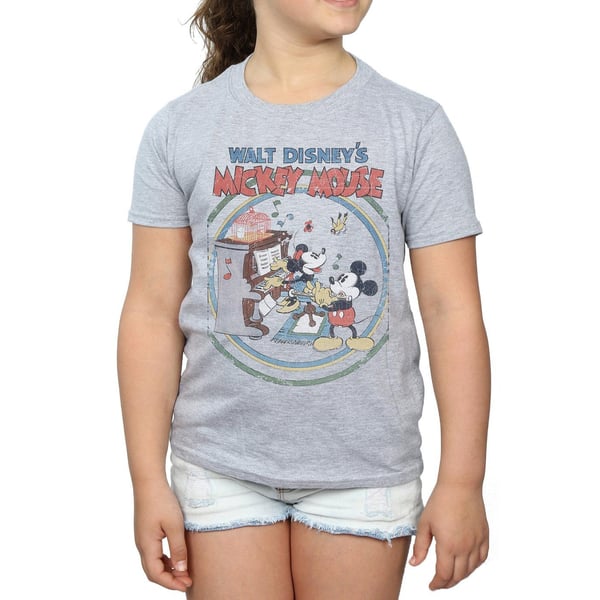 Disney Girls Mickey Mouse Piano Cotton T-Shirt