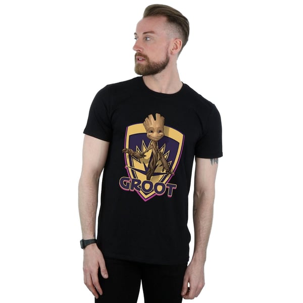 Marvel Mens Guardians Of The Galaxy Groot Badge T-Shirt