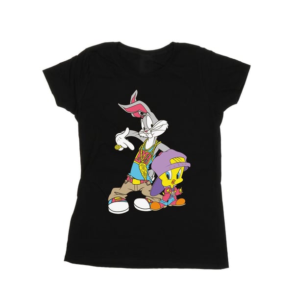 Looney Tunes Womens/Ladies Bugs And Tweety Hip Hop Cotton T-Shirt