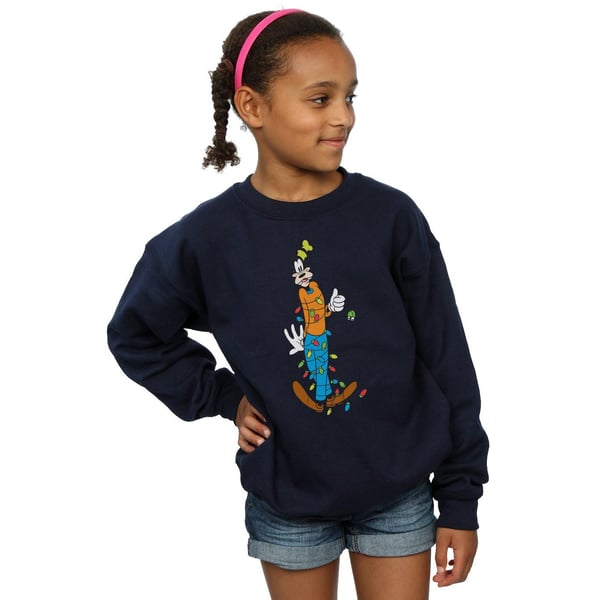 Disney Girls Goofy Christmas Lights Sweatshirt