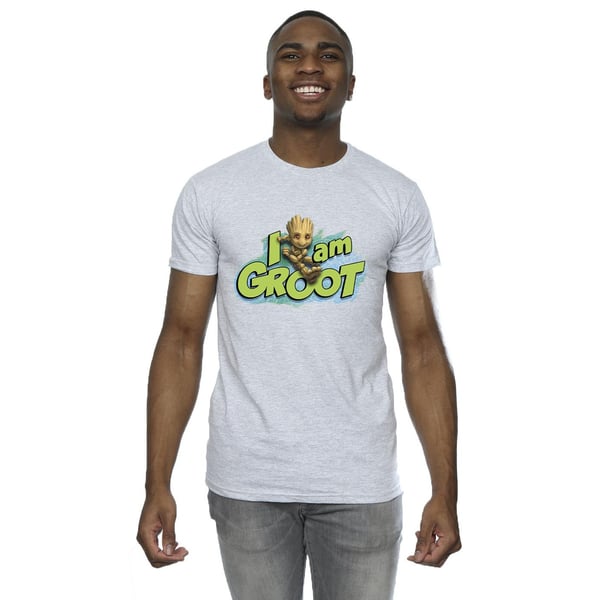 Marvel Mens Guardians Of The Galaxy I Am Groot Jumping T-Shirt