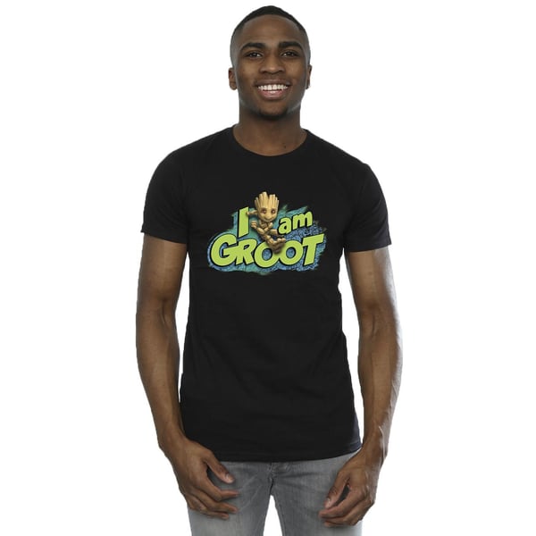 Marvel Mens Guardians Of The Galaxy I Am Groot Jumping T-Shirt